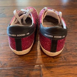 Golden Goose superstar pink glitter sneakers, size 38.